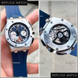 Audemars Piguet Royal Oak Offshore Chronograph Silver Blue Swiss Watch