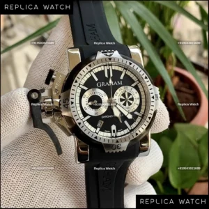 Graham Chronofighter Black Silver Quartz – Industrial Pilot Chronograph